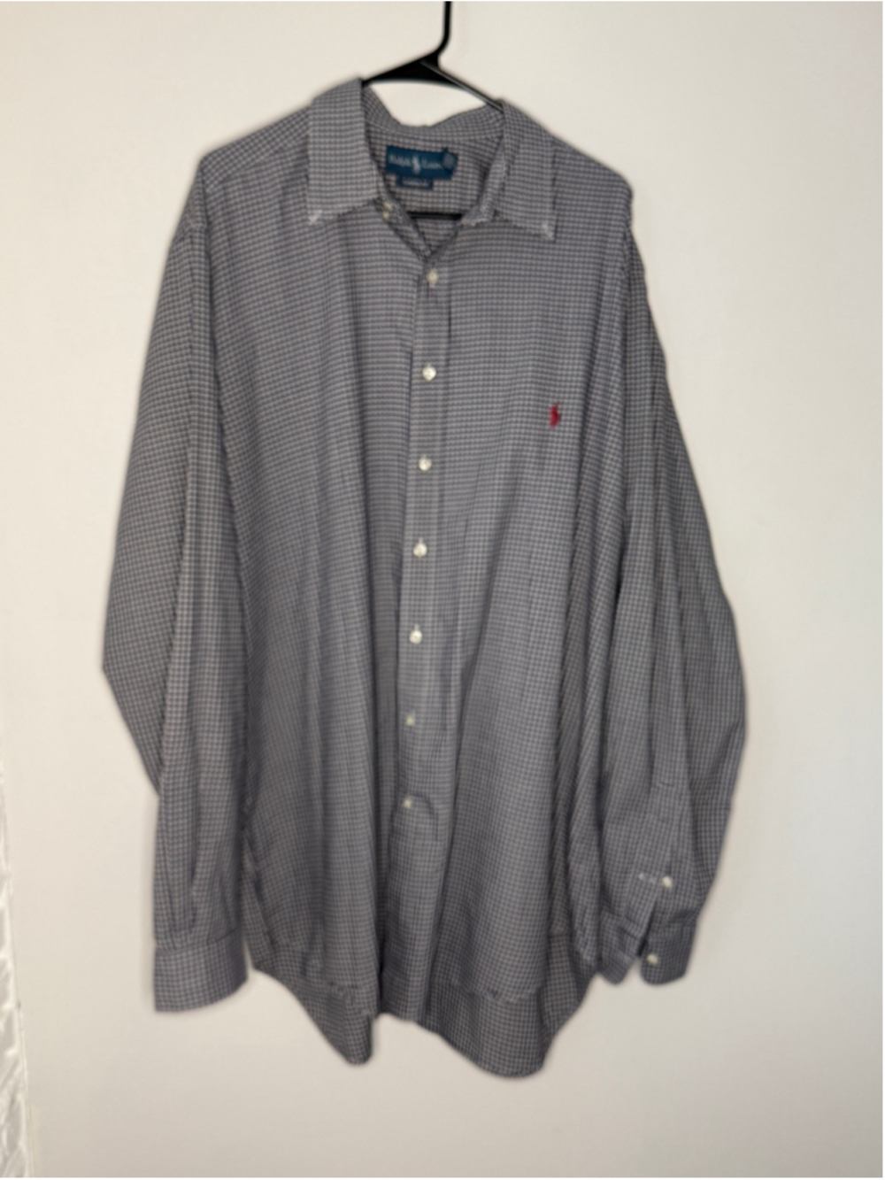 Ralph Lauren Classic Fit XLT Tall Check Button Down Shirt